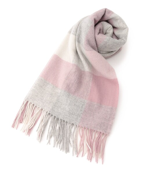 INDIVI（インディヴィ）の「◆【洗える/ウール100%】ストール（ストール/ショール・レディース・オフホワイト/イエロー/ブラック系1/グレー系1/ピンク系6/ブルー系1・00）」の22枚目の写真