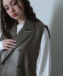 NILWAY | PUレザー ダブル ベスト(ベスト)