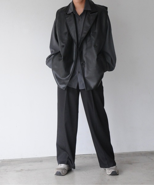 NILWAY（ニルウェイ）の「PUレザー ダブル ベスト（ベスト・レディース・チャコール/ブラック・LARGE/MEDIUM）」の17枚目の写真