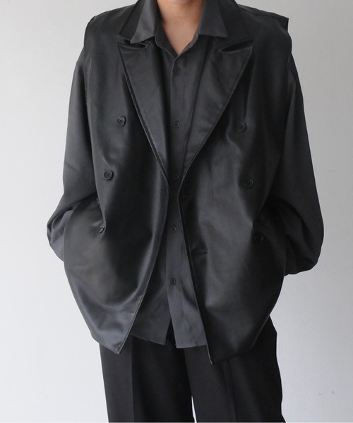 NILWAY（ニルウェイ）の「PUレザー ダブル ベスト（ベスト・レディース・チャコール/ブラック・LARGE/MEDIUM）」の18枚目の写真