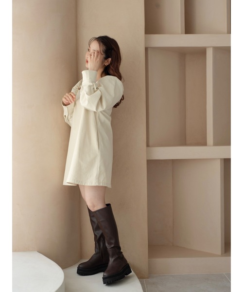 jumelle（ジュメロ）の「【前後2way】２wayチノワンピース（ワンピース・レディース・ネイビー/アイボリー・FREE）」の21枚目の写真