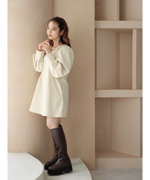 jumelle（ジュメロ）の「【前後2way】２wayチノワンピース（ワンピース・レディース・ネイビー/アイボリー・FREE）」の22枚目の写真