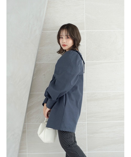 jumelle（ジュメロ）の「【前後2way】２wayチノワンピース（ワンピース・レディース・ネイビー/アイボリー・FREE）」の10枚目の写真