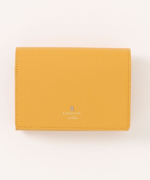 LANVIN en Bleu（ランバンオンブルー）の「リュクサンブールカラー 二つ折り被せ財布（財布・レディース・グレー/グレイッシュベージュ/ブルー/エメラルド/ブラウン/グリーン/マスタード・FREE）」の7枚目の写真