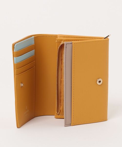 LANVIN en Bleu（ランバンオンブルー）の「リュクサンブールカラー 二つ折り被せ財布（財布・レディース・グレー/グレイッシュベージュ/ブルー/エメラルド/ブラウン/グリーン/マスタード・FREE）」の18枚目の写真