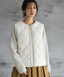 CRAFT STANDARD BOUTIQUE（クラフトスタンダードブティック）の「ウォッシャブル中綿ニット切替ジャケット　＊（ブルゾン）」