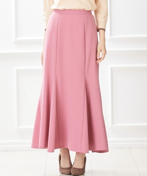 marun（マルン）の「＜大きいサイズ＞【選べるシルエット】 カットツイルスカート（マーメイド／Iライン） marun（スカート・レディース・ブラック/ピンク系/サックスブルー/サンドグレー/オフホワイト/パープル/レッド系/ブルー/ネイビー/パープル系その他/ブラック系その他・3L/5L/4L/LL/L/M）」の10枚目の写真