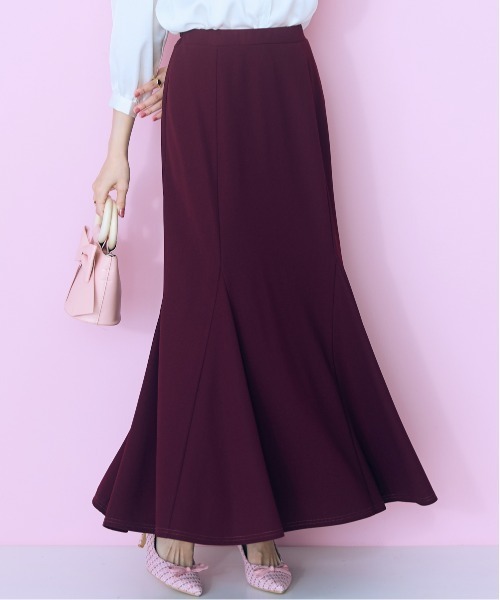 marun（マルン）の「＜大きいサイズ＞【選べるシルエット】 カットツイルスカート（マーメイド／Iライン） marun（スカート・レディース・ブラック/ピンク系/サックスブルー/サンドグレー/オフホワイト/パープル/レッド系/ブルー/ネイビー/パープル系その他/ブラック系その他・3L/5L/4L/LL/L/M）」の11枚目の写真