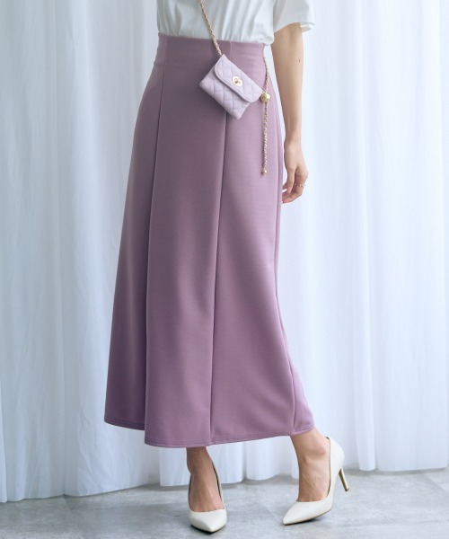 marun（マルン）の「＜大きいサイズ＞【選べるシルエット】 カットツイルスカート（マーメイド／Iライン） marun（スカート・レディース・ブラック/ピンク系/サックスブルー/サンドグレー/オフホワイト/パープル/レッド系/ブルー/ネイビー/パープル系その他/ブラック系その他・3L/5L/4L/LL/L/M）」の9枚目の写真