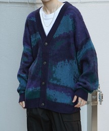 Confirm | ルーズシルエット グラデーション 煙柄ジャガードカーディガン【Confirm】(カーディガン/ボレロ)