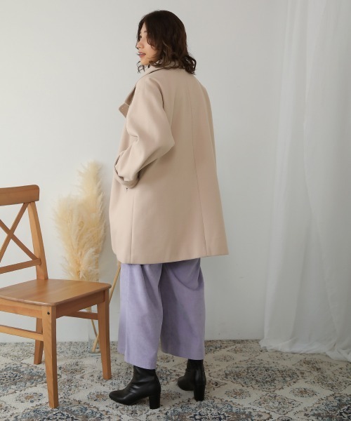 Bou Jeloud（ブージュルード）の「スタンドカラーソデボリュームコート（その他アウター・レディース・モカ/グリーン/アイボリー/ブラック・FREE）」の14枚目の写真