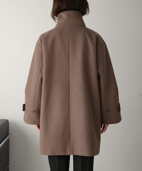 Bou Jeloud（ブージュルード）の「スタンドカラーソデボリュームコート（その他アウター・レディース・モカ/グリーン/アイボリー/ブラック・FREE）」の9枚目の写真