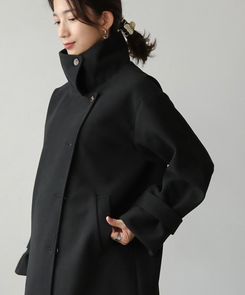 Bou Jeloud（ブージュルード）の「スタンドカラーソデボリュームコート（その他アウター・レディース・モカ/グリーン/アイボリー/ブラック・FREE）」の19枚目の写真