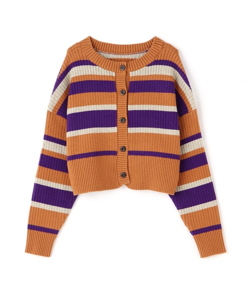 N.（N. Natural Beauty Basic）（エヌエヌナチュラルビューティーベーシック）の「◆前後２ＷＡＹボーダーショートカーディガン（カーディガン/ボレロ・レディース・オレンジ/ネイビー・MEDIUM）」の13枚目の写真