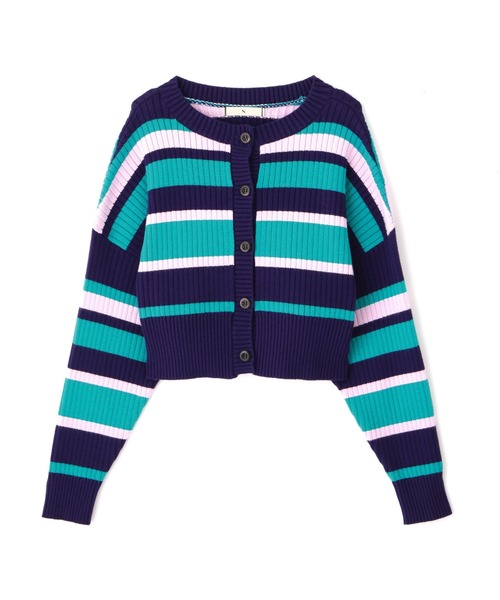 N.（N. Natural Beauty Basic）（エヌエヌナチュラルビューティーベーシック）の「◆前後２ＷＡＹボーダーショートカーディガン（カーディガン/ボレロ・レディース・オレンジ/ネイビー・MEDIUM）」の15枚目の写真