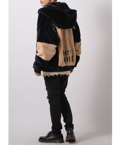 RE730(アールイーセブンサーティー)の「RE730 ふわふわもこもこのかわいいファーブルゾン(ブルゾン・メンズ・ブラック/ベージュ/サックスブルー/ピンク・MEDIUM/LARGE/X-LARGE)」の20枚目の写真