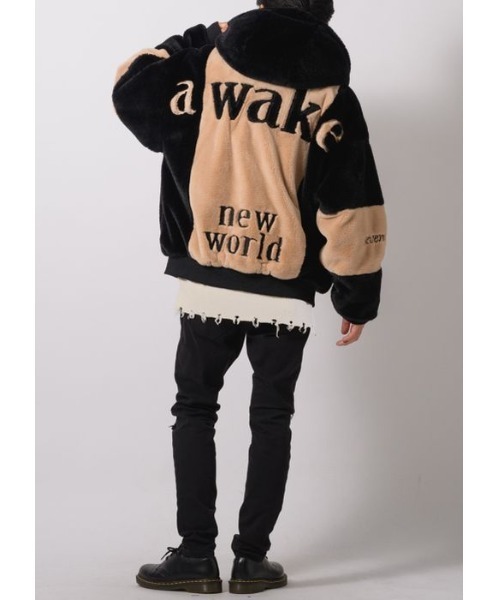 RE730(アールイーセブンサーティー)の「RE730 ふわふわもこもこのかわいいファーブルゾン(ブルゾン・メンズ・ブラック/ベージュ/サックスブルー/ピンク・MEDIUM/LARGE/X-LARGE)」の11枚目の写真