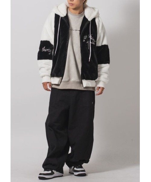 RE730(アールイーセブンサーティー)の「RE730 ふわふわもこもこのかわいいファーブルゾン(ブルゾン・メンズ・ブラック/ベージュ/サックスブルー/ピンク・MEDIUM/LARGE/X-LARGE)」の8枚目の写真