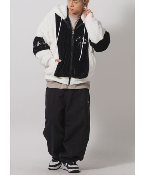 RE730(アールイーセブンサーティー)の「RE730 ふわふわもこもこのかわいいファーブルゾン(ブルゾン・メンズ・ブラック/ベージュ/サックスブルー/ピンク・MEDIUM/LARGE/X-LARGE)」の16枚目の写真