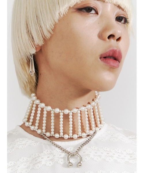 PAMEO POSE（パメオポーズ）の「FAB Pearl Choker Metal（ネックレス・レディース・シルバー・FREE）」の7枚目の写真