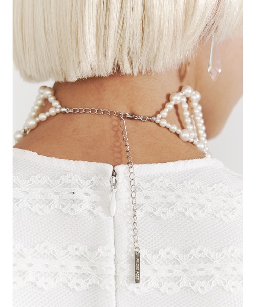 PAMEO POSE（パメオポーズ）の「FAB Pearl Choker Metal（ネックレス・レディース・シルバー・FREE）」の5枚目の写真