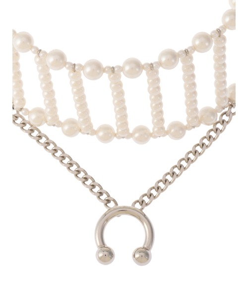 PAMEO POSE（パメオポーズ）の「FAB Pearl Choker Metal（ネックレス・レディース・シルバー・FREE）」の6枚目の写真