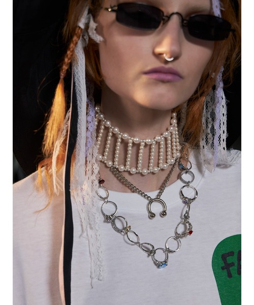 PAMEO POSE（パメオポーズ）の「FAB Pearl Choker Metal（ネックレス・レディース・シルバー・FREE）」の9枚目の写真