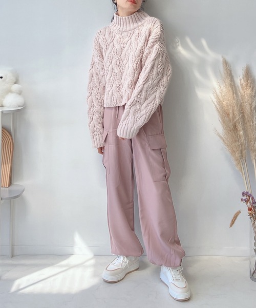 AS KNOW AS plus(アズノゥアズプラス)の「♪ドロストカーゴパンツ(カーゴパンツ・レディース・ブラック/カーキ/ピンクベージュ・FREE)」の22枚目の写真