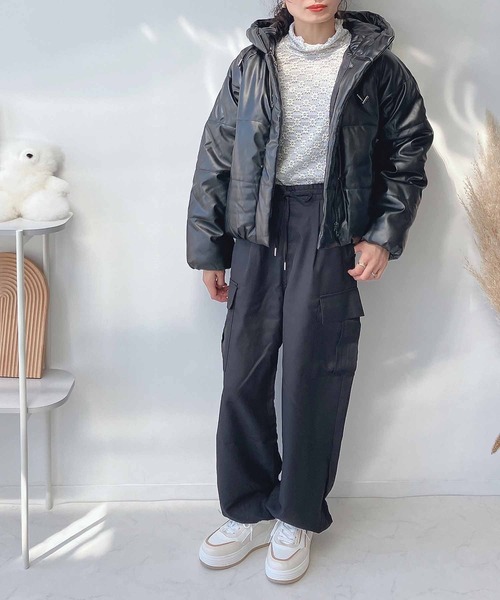 AS KNOW AS plus(アズノゥアズプラス)の「♪ドロストカーゴパンツ(カーゴパンツ・レディース・ブラック/カーキ/ピンクベージュ・FREE)」の19枚目の写真