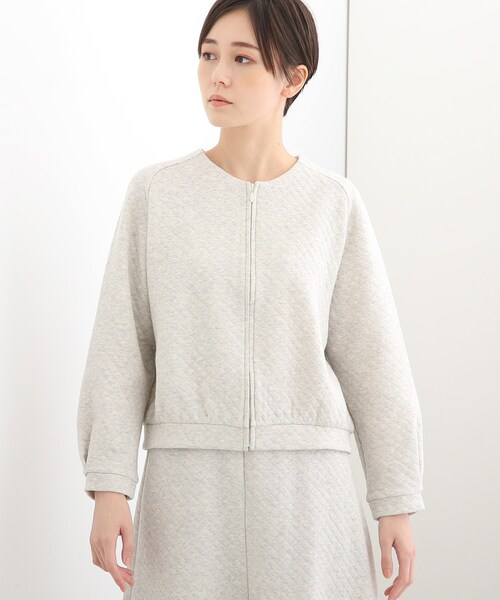 INDIVI（インディヴィ）の「【LIFE/SETUP可能】キルティング ジャージカーディガン（カーディガン/ボレロ・レディース・チャコール/ライトグレー系8・38/34）」の20枚目の写真