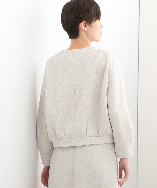 INDIVI（インディヴィ）の「【LIFE/SETUP可能】キルティング ジャージカーディガン（カーディガン/ボレロ・レディース・チャコール/ライトグレー系8・38/34）」の6枚目の写真