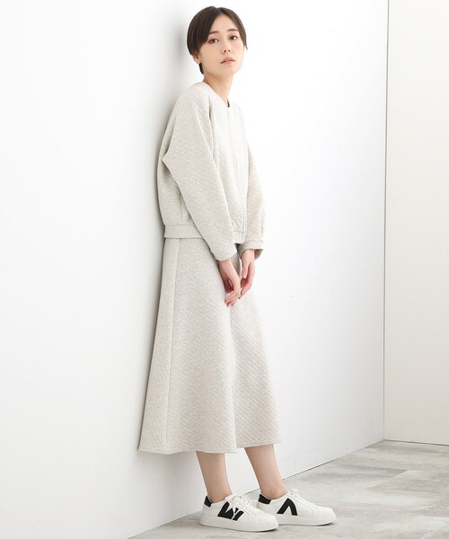 INDIVI（インディヴィ）の「【LIFE/SETUP可能】キルティング ジャージカーディガン（カーディガン/ボレロ・レディース・チャコール/ライトグレー系8・38/34）」の12枚目の写真