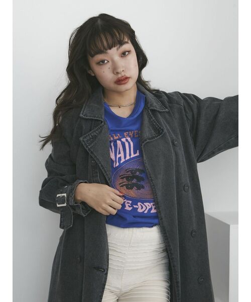 jouetie(ジュエティ)の「デニムトレンチコート【スプリングコート】(トレンチコート・レディース・ライトブルー/ブラック・MEDIUM)」の18枚目の写真