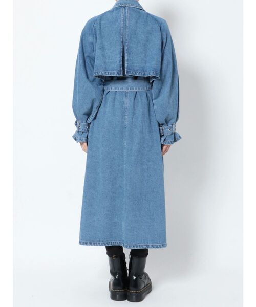jouetie(ジュエティ)の「デニムトレンチコート【スプリングコート】(トレンチコート・レディース・ライトブルー/ブラック・MEDIUM)」の21枚目の写真