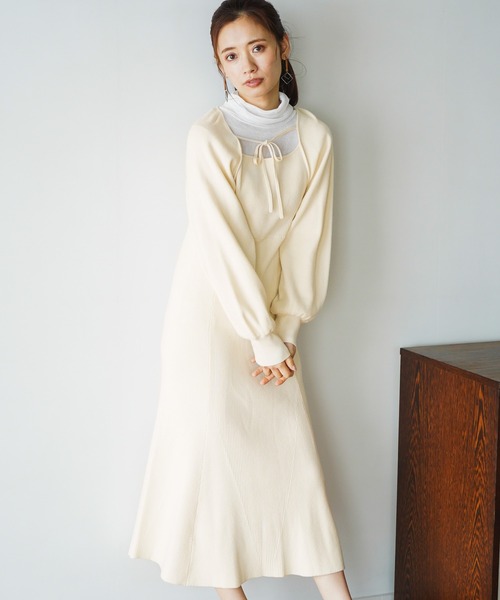 ワンピース Miyo mysty woman（ミスティウーマン）の「ボレロドッキングニット