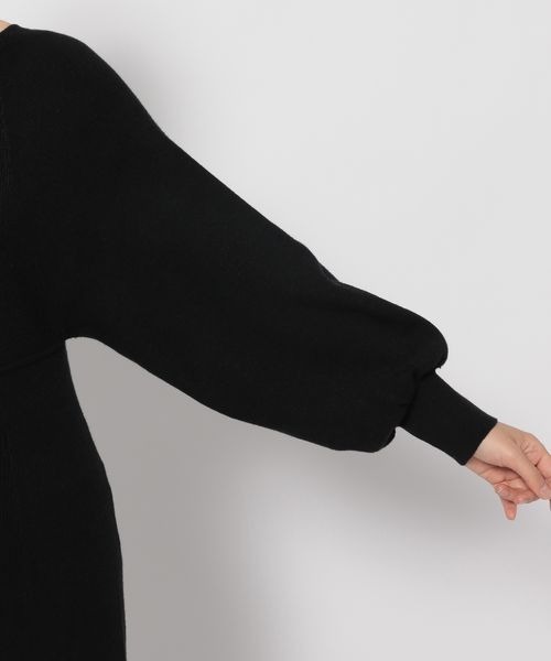 mysty woman（ミスティウーマン）の「ボレロドッキングニットワンピース 178444（ワンピース・レディース・ブラウン/ブラック/アイボリー・FREE）」の15枚目の写真