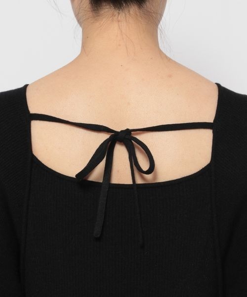 mysty woman（ミスティウーマン）の「ボレロドッキングニットワンピース 178444（ワンピース・レディース・ブラウン/ブラック/アイボリー・FREE）」の20枚目の写真