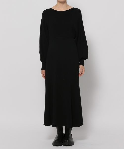 mysty woman（ミスティウーマン）の「ボレロドッキングニットワンピース 178444（ワンピース・レディース・ブラウン/ブラック/アイボリー・FREE）」の5枚目の写真