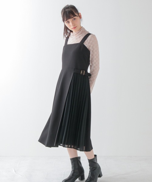 Honeys（ハニーズ）の「レース切替ハイネック（Tシャツ/カットソー・レディース・ホワイト/ブラック/ピンクベージュ/クリーム・S/M/L）」の6枚目の写真