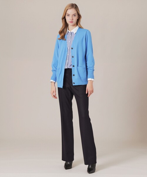 MACKINTOSH LONDON（マッキントッシュ ロンドン）の「ウールカシミヤVネックカーディガン（カーディガン/ボレロ・レディース・グレー系その他2/ネイビー/ブルー系その他4・38）」の5枚目の写真