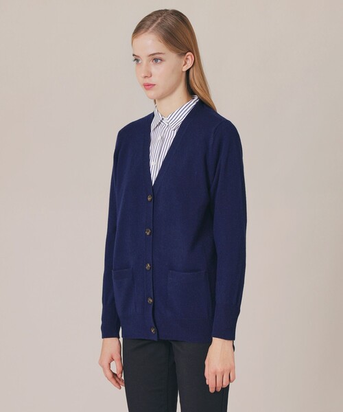 MACKINTOSH LONDON（マッキントッシュ ロンドン）の「ウールカシミヤVネックカーディガン（カーディガン/ボレロ・レディース・グレー系その他2/ネイビー/ブルー系その他4・38）」の7枚目の写真