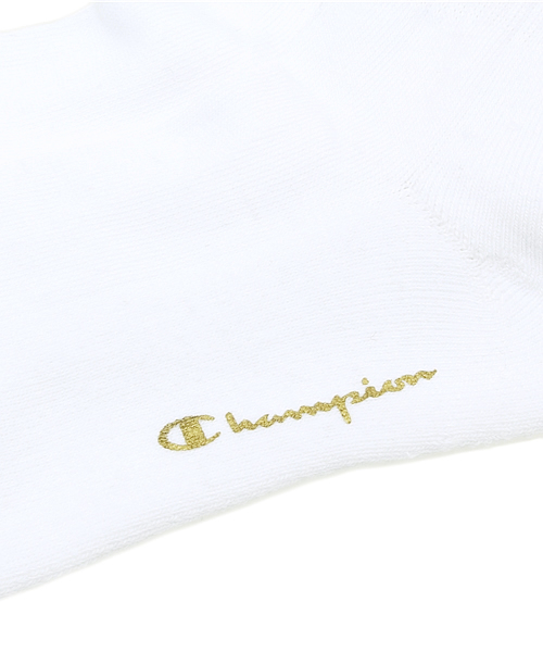 Champion（チャンピオン）の「Champion: ゴールドロゴ刺繍 ショートソックス3P（ソックス/靴下・レディース・ホワイト・ONE SIZE）」の4枚目の写真