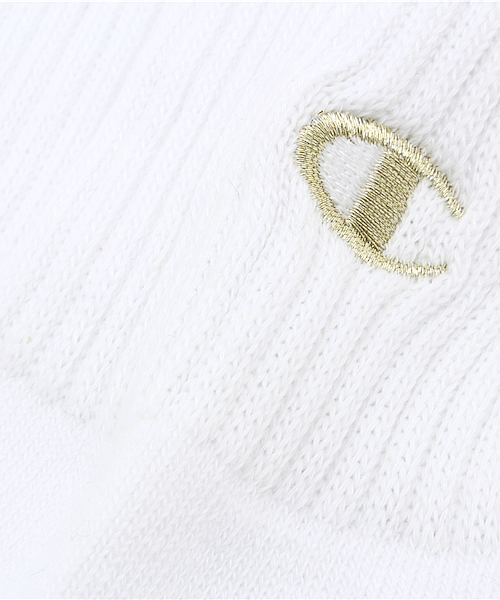 Champion（チャンピオン）の「Champion: ゴールドロゴ刺繍 ショートソックス3P（ソックス/靴下・レディース・ホワイト・ONE SIZE）」の6枚目の写真