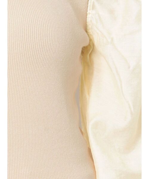 LAGUNAMOON（ラグナムーン）の「スリットスリーブコンビニットプルオーバー（ニット/セーター・レディース・ブラック/ホワイト/モカ・FREE）」の11枚目の写真