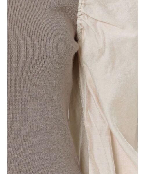 LAGUNAMOON（ラグナムーン）の「スリットスリーブコンビニットプルオーバー（ニット/セーター・レディース・ブラック/ホワイト/モカ・FREE）」の13枚目の写真