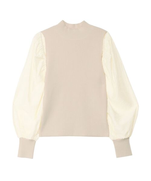 LAGUNAMOON（ラグナムーン）の「スリットスリーブコンビニットプルオーバー（ニット/セーター・レディース・ブラック/ホワイト/モカ・FREE）」の14枚目の写真