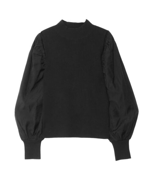 LAGUNAMOON（ラグナムーン）の「スリットスリーブコンビニットプルオーバー（ニット/セーター・レディース・ブラック/ホワイト/モカ・FREE）」の15枚目の写真