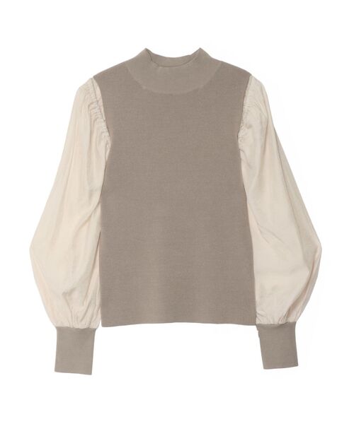 LAGUNAMOON（ラグナムーン）の「スリットスリーブコンビニットプルオーバー（ニット/セーター・レディース・ブラック/ホワイト/モカ・FREE）」の16枚目の写真