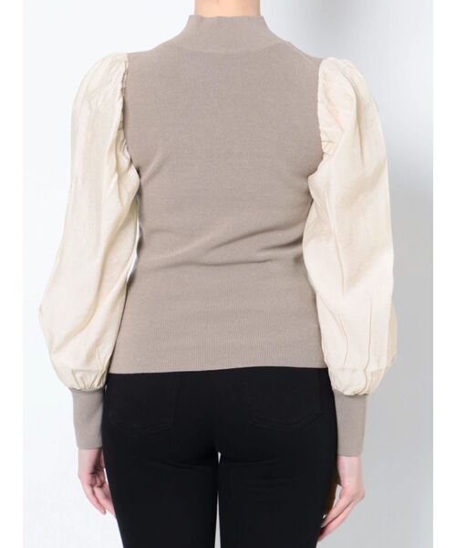 LAGUNAMOON（ラグナムーン）の「スリットスリーブコンビニットプルオーバー（ニット/セーター・レディース・ブラック/ホワイト/モカ・FREE）」の20枚目の写真