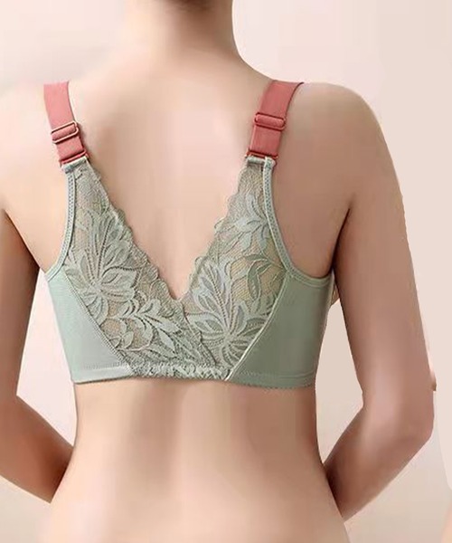 Lace Ladies(レースレディース)の「フロントホックノンワイヤーレースブラ&ショーツ 2点セット(ブラ&ショーツ・レディース・ホワイト/ミント/ベージュ/ブラック・70/85/80/75)」の21枚目の写真